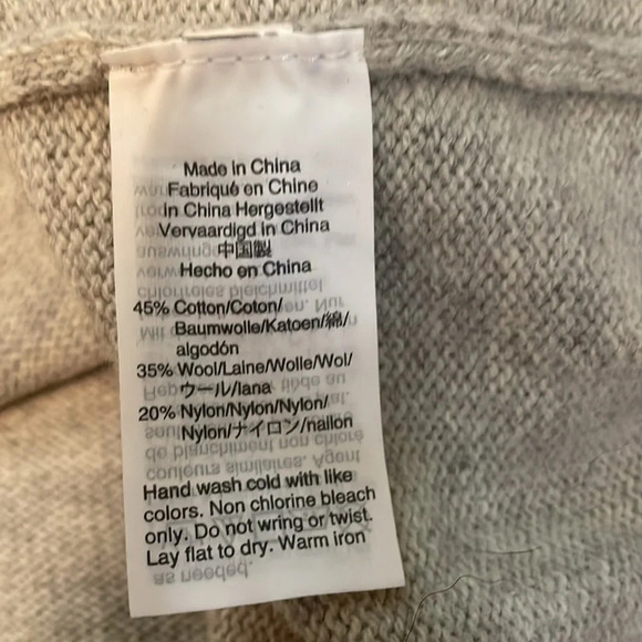 J Crew Mercantile women’s sweater medium 8 10 grey bell long sleeve wool blend - Picture 5 of 6